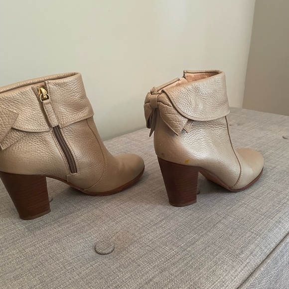 Neutral Beige Ankle Booties - Picture 1 of 9